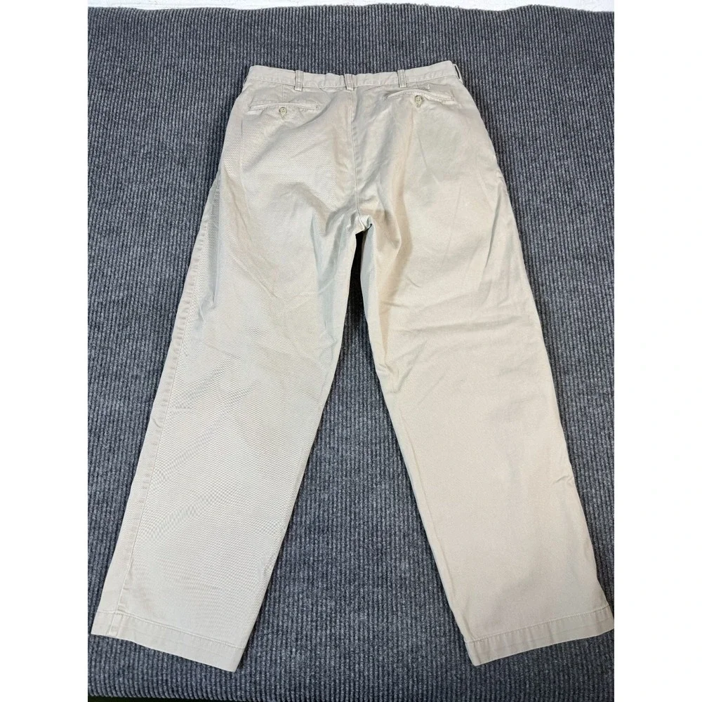 Polo Ralph Lauren Andrew Pants Mens Size 34x30 Khaki Vintage Baggy Pleated Chino
